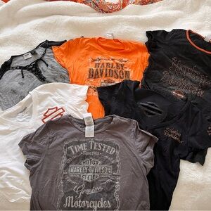 Harley-Davidson Women's Short Sleeve Tee Collection - Black, Gray, Orange, White